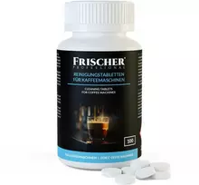 Kavos aparatas Cleaning tablets for kavos machines Frischer 100 pieces blister pack 1.3 g 16 mm diameter