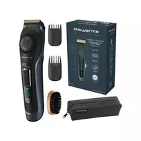 Barzdaskutė Rowenta Beard Trimmer | TN3804E0 Virtuo | Cordless | Number of length steps 39 | Juodas/Mėlyna
