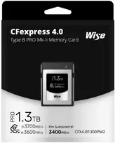 Atminties kortelė - Wise 1.3TB CFexpress 4.0 Type B PRO Mk II 3700/3600MB/s