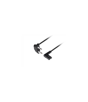 Lanberg CEE 7/16 to IEC 320 C7 Euro (radio) power cord 3m angled VDE | CA-C7CA-12CC-0030-BK