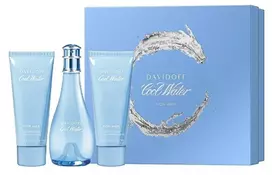 Davidoff Cool Vanduo Woman - EDT 100 ml + body lotion 75 ml + dušo želė 75 ml