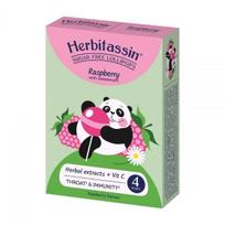 HERBITASSIN ledinukai gerklei ir imunitetui, becukriai, aviečių skonio, 4 vnt.