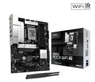 Pagrindinė plokštė Asrock B860 Rock WiFi 7 Intel B860 LGA 1851 (Socket V1) ATX