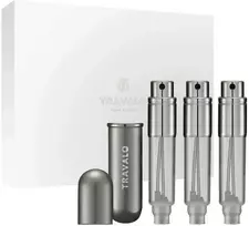 Travalo Classic Titanium Set pildomų kvepalų buteliukų (atomaizerių) rinkinys, 3 x 5 ml