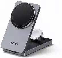 Įkroviklis Ugreen UGREEN W707 3-in-1 15W Magnetic Wireless Desktop Charger do iPhone, AirPods i Watch składany pilka