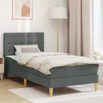 Čiužinys Lovos rėmas su čiužiniu Tamsiai pilka 90 x 190 cm audinys