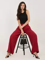 Sublevel Kelnės-D60103M62449E3-ciemny raudona