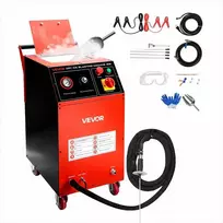 Sauso ledo pūtimo mašina automobiliams, laivams, aviacijai ir chemijos pramonei, 7.5kg talpa su 4 purkštukais, reguliuojamo slėgio mobili sauso ledo valymo mašina, pūtimo valytuvas