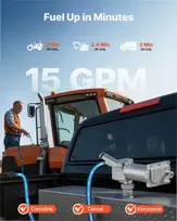 Kuro perpylimo siurblys benzinui dyzelinui žibalui, 12V DC ketaus siurblys su rankiniu pistoletu ir apsauga nuo perkaitimo, dyzelino perpylimo rinkinys, elektrinis kuro siurblys