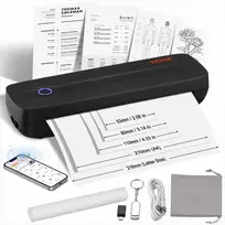 Nešiojamas spausdintuvas kelionėms, biurui ir namams, Bluetooth bešerdis mobilus spausdintuvas su 2600mAh baterija, 203 DPI raiška, terminio popieriaus spausdintuvas, belaidis įrenginis