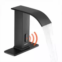 Bekontaktis vonios praustuvo maišytuvas, automatinis judesio jutiklis, matinė juoda, karštas ir šaltas vanduo, 9.5 mm jungtis, vandens čiaupas