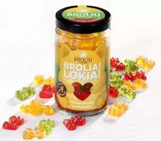 Guminukų rinkinys BROLIAI LOKIAI, obuolių, pasiflorų ir aviečių skonio, stiklainyje, 500g