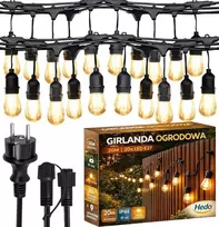 LED Lauko Girlianda 10M, 10x Lemputės, Vandeniui Atspari