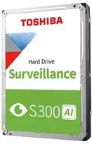 HDD Video Surveillance TOSHIBA S300 AI 8TB CMR, 3.5'', 512MB, 7200RPM, SATA, 64 cameras, 24/7, TBW: 550