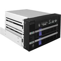 ICY BOX FatCage 2x 2.5inch/3.5inch SATA HDD/SSD RAID 1 in 5.25inch bay blue - 2.5inch