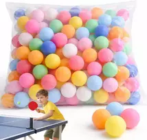 Spalvotos ping-pong (stalinio teniso) kamuoliukai, didelis rinkinys (150 vnt)