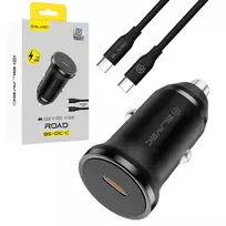 Blavec Automobilinis įkroviklis BS-01C-C Road – Type C – PD 20W su Type C į Type C kabeliu (CCBS01CCR-CB) juodos spalvos