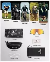 Sportiniai akiniai šviesiai geltoni Rockbros