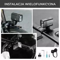Rockbros priekinė dviračio lempa 1000 lm, rožinė