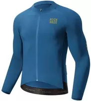 Rockbros YDWT020 Diamond cycling jersey spring/autumn/winter dydis S - mėlynas
