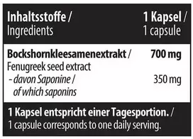 Fenugreek kapsulės 60 vnt. MST