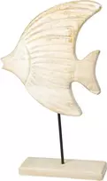 Mondex Dekoratyvinė žuvies figūrėlė iš mango medienos 26x6x44 cm