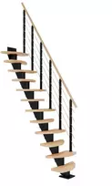 Dolle BERLIN | Rėmo spalva: Balta (RAL 9016) | Pakopa: Ąžuolas | Tureklų tipas: DESIGN | Padėtis: Tiesūs