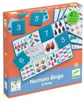 Djeco Edukacinis žaidimas - Eduludo - Skaičių bingo (4 žaidimai)