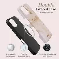 Dėklas MIO Gold Marble Magsafe Compatible for iPhone 17 Pro Max