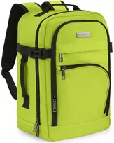 Zagatto Lėktuvo kuprinė 40x25x20 cm su laptopo skyriumi ir 6 kišenėmis, tinkama Ryanair ir Wizz Air, šviesiai žalia