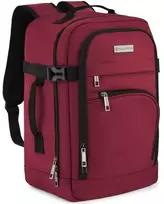 Zagatto Lėktuvo kuprinė 40x25x20 cm su laptopo skyriumi ir 6 kišenėmis, tinkama Ryanair ir Wizz Air, burgundiška raudona