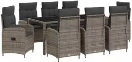 Lauko baldų komplektas Lauko valgomojo komplektas 9 pcs