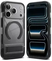 Dėklas Ringke iPhone 17 Pro Case UX Magnetic Smoke Juodas