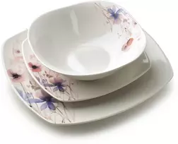 Affek Design LEA DELICATE pietų rinkinys 18 dalių dubenėlis 16 cm 500 ml/18 cm/24 cm