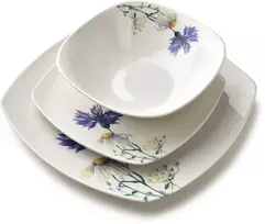 Affek Design LEA CORNFLOWER 18 dalių pietų servizas dubenėlis 16,5 cm 500 ml / 18 cm / 24 cm