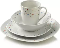 Affek Design LEA MINI pietų rinkinys, 16 dalių, 370 ml puodelis / 500 ml dubuo, 17/19,5/25,5 cm