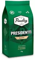 Paulig Presidentti vaalea paahto kahvipapu, 1kg