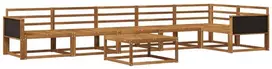 Lauko sofos komplektas 7 pcs Natūrali Kietos akacijos mediena