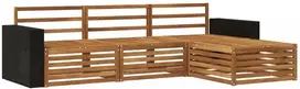 Lauko sofos komplektas 5 pcs Kietos akacijos mediena