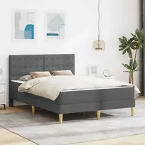 Lova Lovos rėmas su čiužiniu Tamsiai pilka 140 x 190 cm audinys