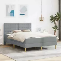 Lova Lovos rėmas su čiužiniu Šviesiai pilka 160 x 200 cm audinys