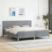 Lova Lovos rėmas su čiužiniu Šviesiai pilka 180 x 200 cm audinys