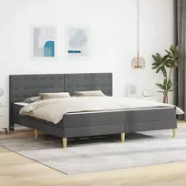 Lova Lovos rėmas su čiužiniu Tamsiai pilka 180 x 200 cm audinys