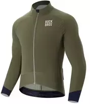 Rockbros YDWT014 Žieminė flisinė dvisluoksnė dviratininko striukė, XXL dydis - Žalias