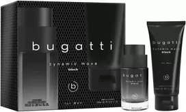 BUGATTI Dynamic Move Juodas for Men dovanų rinkinys (tualetinis vanduo 100ml + dušo želė 200ml)