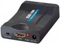 Šakotuvas Winner Group WG - Audio video konvertor SCART na HDMI, juoda