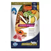 FARMINA N&D TROPICAL SELECTION - CAT Dry ėriena, Spelt, avižos NEUTERED 4+1kg