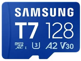 Atminties kortelė SAMSUNG T7 Micro SD Memory Card 128GB for Smartphones Tablets and Handheld Consoles iki 170MB/s Read