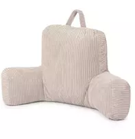 FLUMI skaitymo pagalvė su porankiais ir kišenėmis VELOUR, rusvai gelsvas