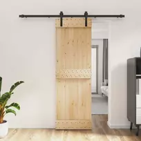 Slankios durys Natūrali ir juoda 70 x 210 cm